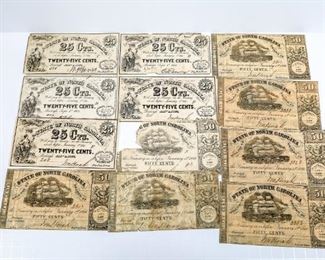 State of North Carolina Fractional Currency Notes