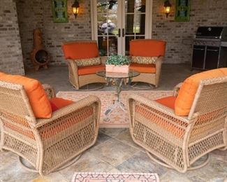 Martha Stewart Outdoor Living Swivel Rocker Set