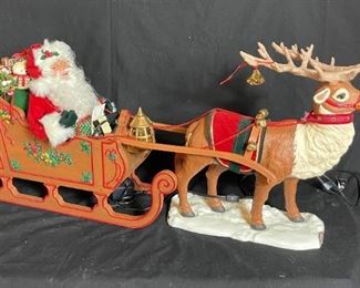 Santa and Reindeer Decoration