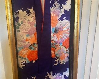Framed silk kimono
