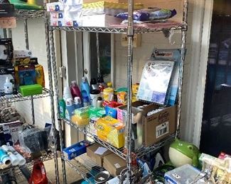 Lots of new metal shelving