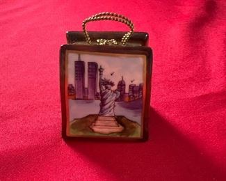 Limoges Trinket Box, twin towers
