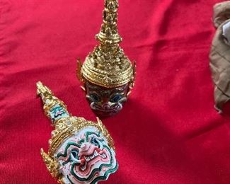 Miniature Thai Khon masks