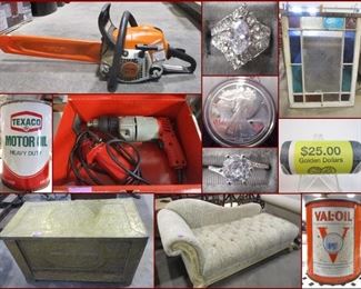 Tools, Furniture, Coins and New Merchandise