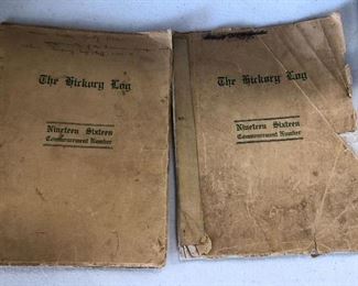 Two 1916 Hickory Logs