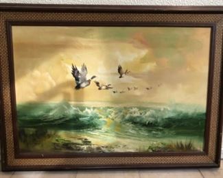 Signed & framed oil on canvas 43”x31”