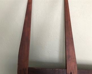Antique wood lumberjack caliper, large!