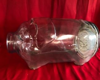 Libbey glass large 5 gallon “This Little Piggy Went To Market” jar.