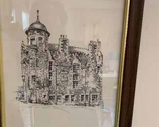 Framed drawing - signed and numbered