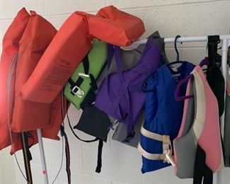 Assorted life jackets