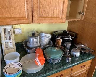 Vintage Tupperware and other kitchen items