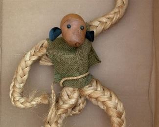 1960s rope monkey "Little Hippie"