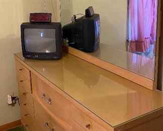 Mid Century Modern Dresser Vanity w/ Mirror
