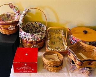 Solid Collection of Longaberger Baskets 