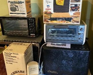 Food Dehydrator ; Ovens, Coffee Makers In The Box, Like New Microwave 