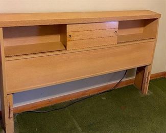 MCM Blonde Full/Queen Headboard w/ Storage 