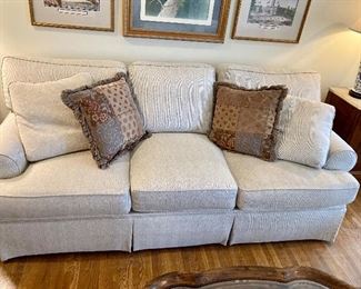 Brand new Haverty’s “Drake” sofa with custom upholstery and down cushions. Over $3,000.00 new. 