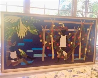 36”H x70”W Hand Sewn Tapestry