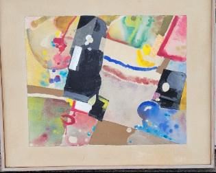 Original Justin Faivre watercolor abstract