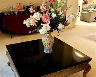 Large marble top coffee table