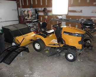 Cub Cadet Riding Mower (44 hours) and Lawn Sweeper