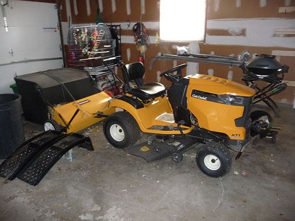 Cub Cadet Riding Mower (44 hours) and Lawn Sweeper
