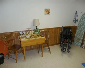 Drop Leaf Table & Wheel Chair