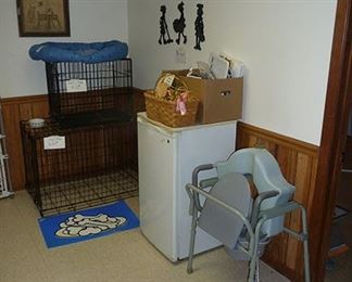 Dog Cages & Small Refrigerator