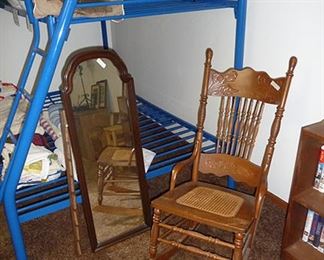 Oak Rocker & Mirror