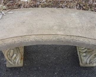1049	CONCRETE GARDEN BENCH W.DRAGONFLY DESIGN, APPROXIMATELY 15 IN X 42 IN X 18 IN HIGH
