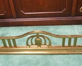 1132	BRASS ARTS & CRAFTS FIREPLACE FENDER, 44 1/2 IN WIDE
