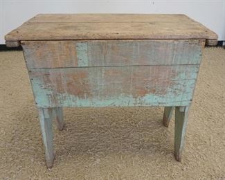 1146	DOUGH BOX W/LID ON LEGS, 36 IN X 20 1/2 IN X 32 IN HIGH
