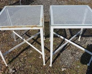 1152	2 IRON PATIO TABLES W/GLASS TOPS, 19 3/4 IN SQUARE X 23 1/4 IN HIGH
