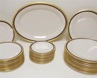 1160	37 PIECE LENOX BLUE ROYALE DINNERWARE, 16 1/4 IN PLATTER, 12-10 3/4 IN DINNER PLATES, 12-8 1/8 IN PLATES, 12-6 1/2 IN PLATES
