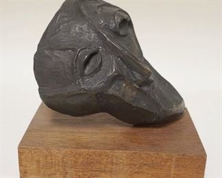 1185	MODERN METAL BUST MOUNTED ON A WOODEN BASE, 8 IN HIGH
