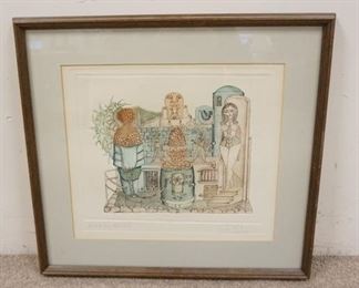 1205	GUILLERMO SILVA SANTAMARIA PRINT TITLED *FL59 LA AVARICIA*, 1969
