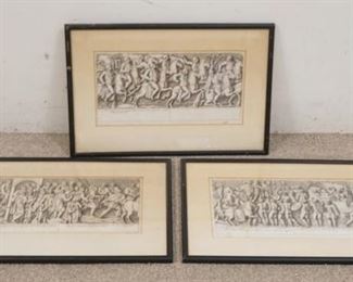 1233	3 PRINTS W/CLASSICAL SCENES, 20 1/4 IN X 13 3/4 IN INCLUDING FRAMES
