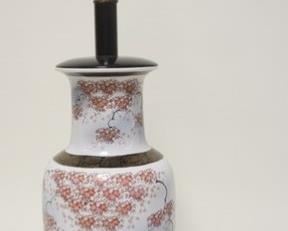 1261	PROCELAIN FLORAL LAMP, 33 1/2 IN HIGH
