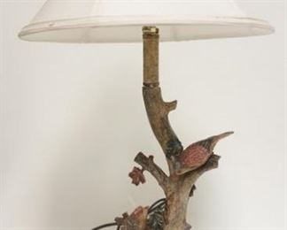1263	TREE TRUNK W/BIRDS TABLE LAMP, 30 IN HIGH

