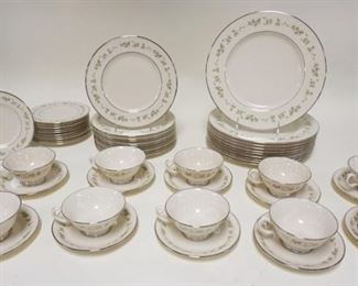 1274	LENOX BROOKDALE CHINA SET, 51 PIECE, 11-6 1/2 IN PLATES, 10-8 1/2 IN PLATES, 10-10 1/2 INPLATES

