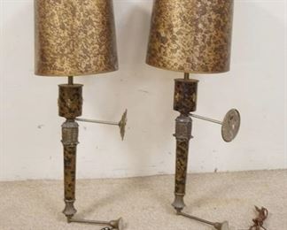 1281	PAIR OF WALL MOUNT LAMPS, 37 IN HIGH
