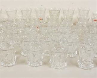 1319	LARGE LOT OF CLEAR FOSTORIA COIN GLASS TUMBLERS, VARIOUS SIZES
