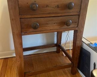 Antique two drawer table