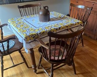 Windsor style kitchen chairs and table