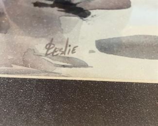 Watercolor Signed by Leslie