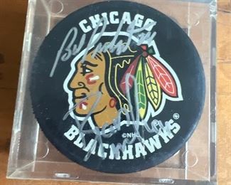 Blackhawk Puck Signed