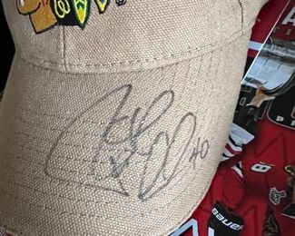 Signed Black Hawks Cap