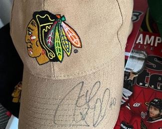 Signed Black Hawks Cap