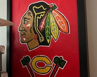 Blackhawks Painting Framed