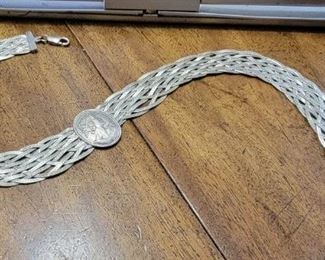 Sterling Silver "Milor" Mesh Choker Necklace